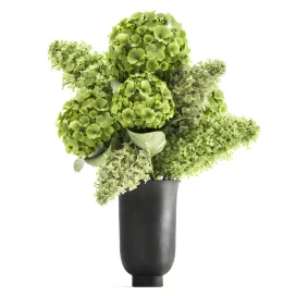 Beautiful modern bouquet of green flowers